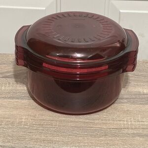 Tupperware Cranberry Microwave Stack Cooker 5 Piece Set Nice